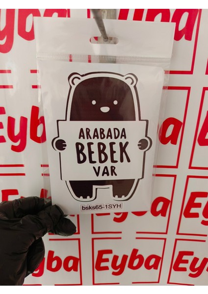 Arabada Bebek Var 12X15 cm Baskes 1 Adet Renkli Baskı Sticker, Bisiklet, Karavan,otomobil,çocuk fiyatları