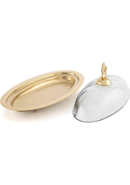 Gold Cam Kapaklı Oval Sunumluk fiyatları