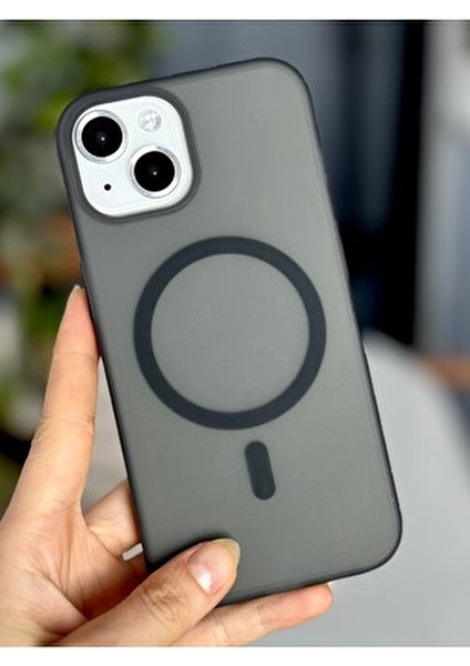 Iphone 15 - 14 ve 13 Uyumlu Kaliteli Gerçek Parmak Izi Bırakmaz Magsafe Özellikli Mat Şeffaf Kılıf fırsatları