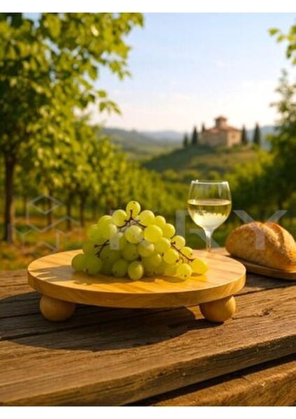 Bambu Top Ayaklı Sunumluk 25X25 cm – Şık Pasta & Tatlı Servis Tabağı fiyatları