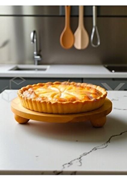 Bambu Top Ayaklı Sunumluk 25X25 cm – Şık Pasta & Tatlı Servis Tabağı modelleri