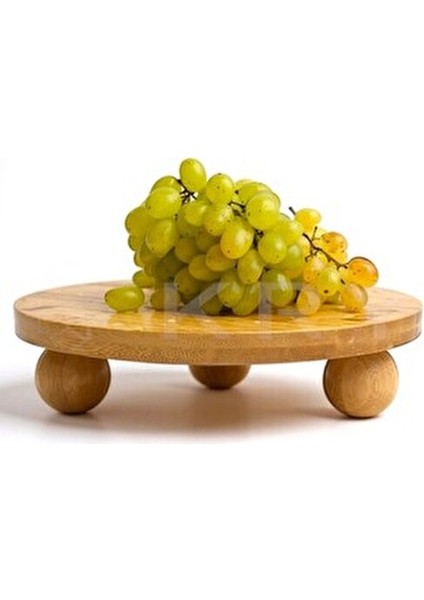 Bambu Top Ayaklı Sunumluk 25X25 cm – Şık Pasta & Tatlı Servis Tabağı indirimleri