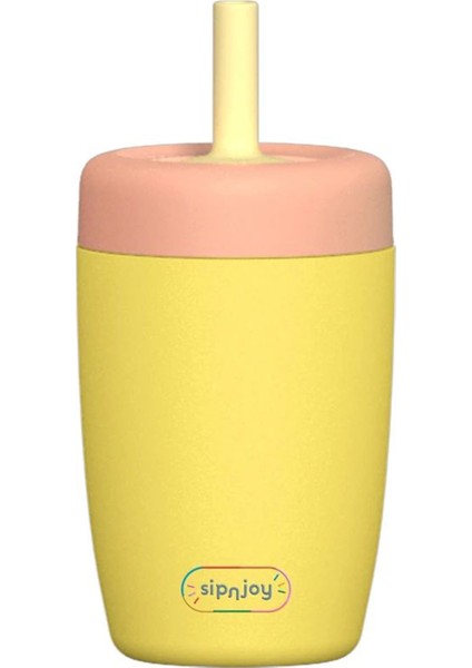 Strawbuddy Sarı Çelik Çocuk Tumbler 360 ml