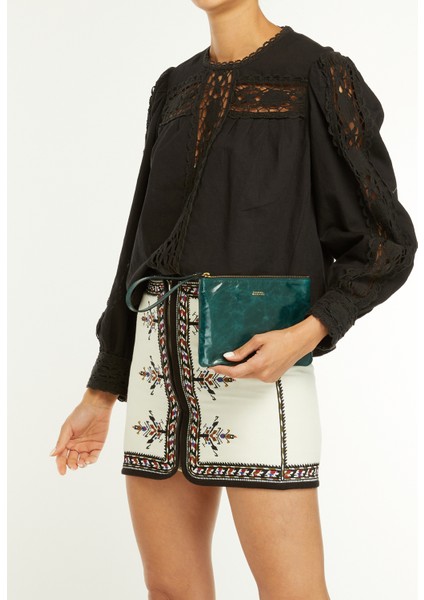 Mino Yeşil Kadın Deri El Portföyü fiyatları