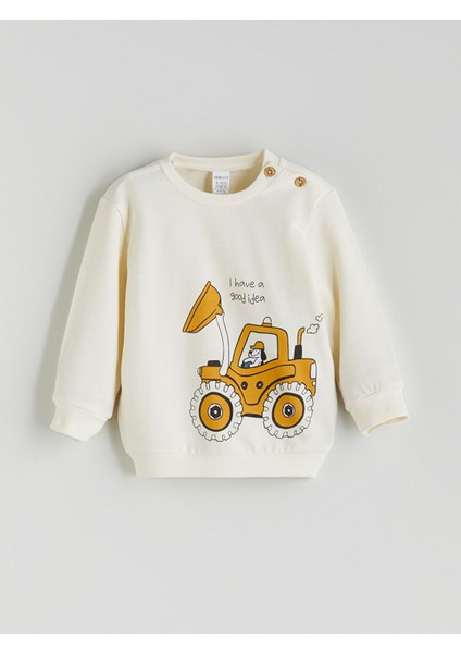 Yeni Sezon Baskılı Erkek Bebek Sweatshirt ve Eşofman Alt 2'li fiyatları