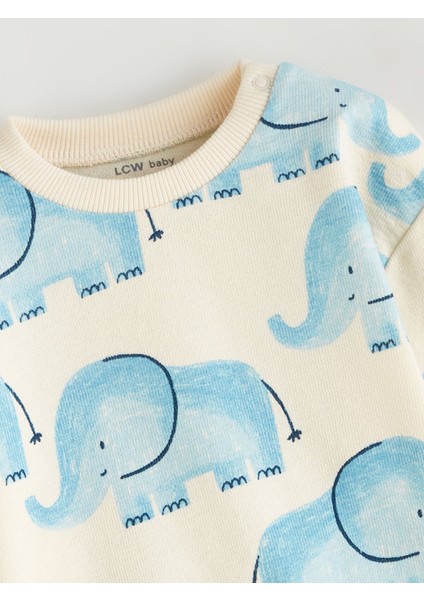 Yeni Sezon Baskılı Erkek Bebek Sweatshirt ve Eşofman Alt 2'li modelleri