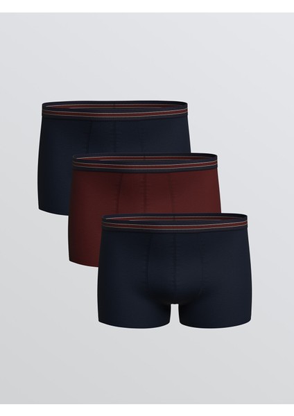 Yeni Sezon Standart Kalıp Pamuklu Esnek Erkek Boxer 3'lü
