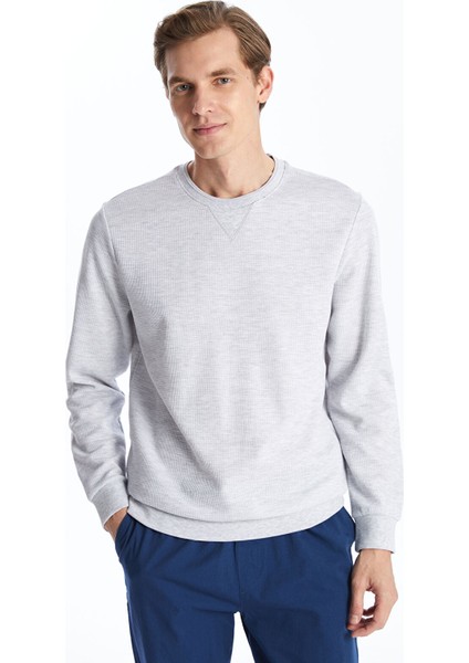 Yeni Sezon Bisiklet Yaka Uzun Kollu Erkek Sweatshirt