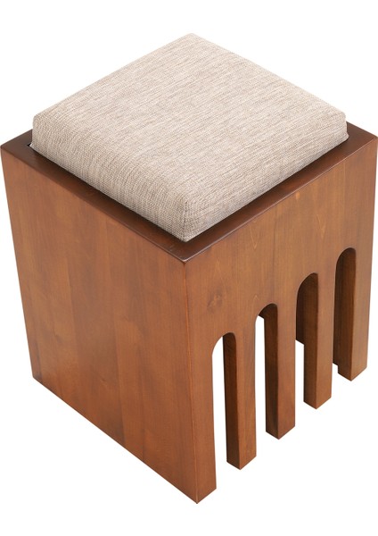 Grill Kahverengi Ahşap Puf modelleri