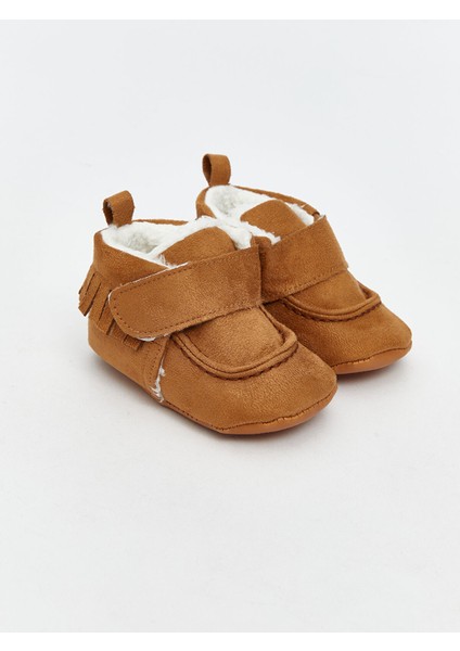 Yeni Sezon Süet Görünümlü Erkek Bebek Ev Botu Panduf