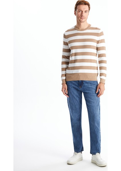 Yeni Sezon Bisiklet Yaka Uzun Kollu Çizgili Erkek Triko Kazak fiyatları