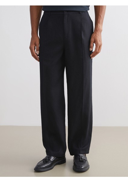 Yeni Sezon Rahat Kalıp Keten Karışımlı Erkek Pantolon fiyatları