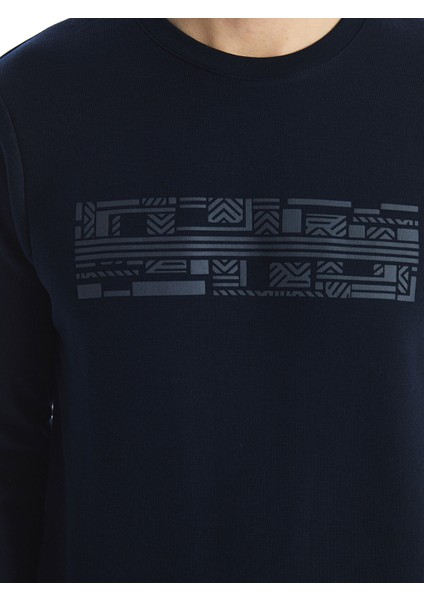 Yeni Sezon Bisiklet Yaka Uzun Kollu Baskılı Erkek Sweatshirt modelleri