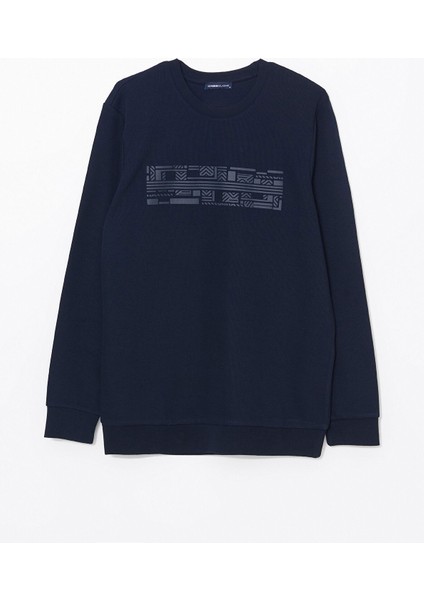 Yeni Sezon Bisiklet Yaka Uzun Kollu Baskılı Erkek Sweatshirt indirimleri