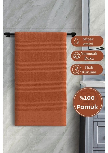 Pamuk Tekli Havlu Jakarlı Karna Home Ruma - 70 x 140
