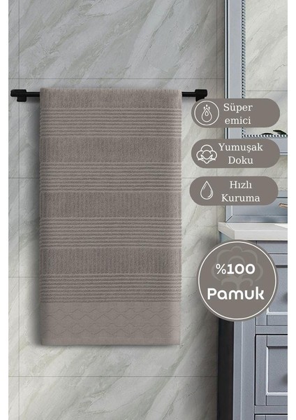 Pamuk Tekli Havlu Jakarlı Karna Home Ruma - 70 x 140 fiyatları