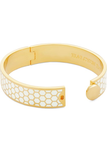 Honeycomb Cream Gold Hinged Kadın Bileklik fiyatları