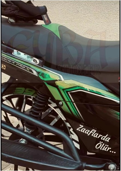 Zaaflarda Ölür... Motorsiklet Yazı Sticker Araç Arkası