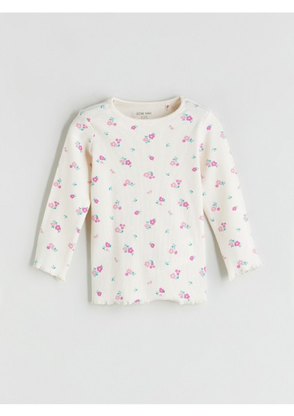 Yeni Sezon Bisiklet Yaka Çiçekli Kız Bebek Pijama Takımı fiyatları