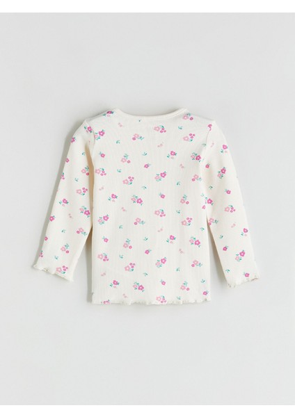 Yeni Sezon Bisiklet Yaka Çiçekli Kız Bebek Pijama Takımı fırsatları