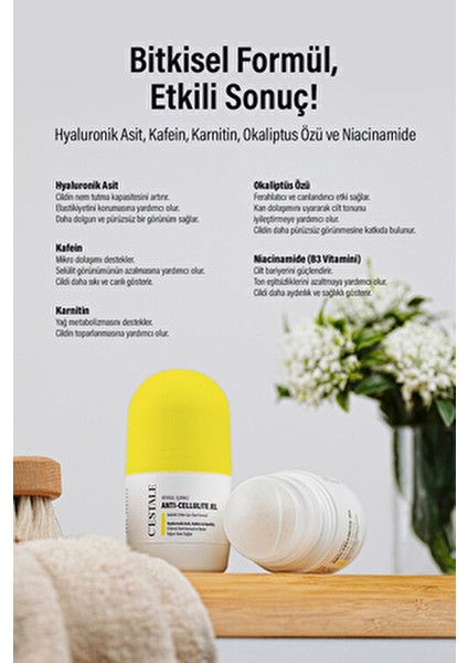 C’estale Selülit Karşıtı Bitkisel Roll-On Masaj Jeli – Kafein & Karnitin – Sıkılaştırıcı Etki indirimleri