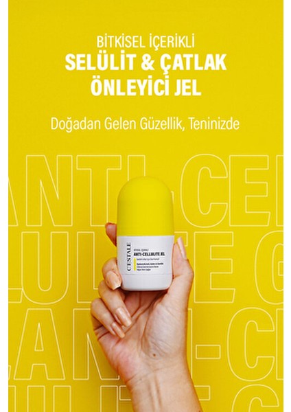 C’estale Selülit Karşıtı Bitkisel Roll-On Masaj Jeli – Kafein & Karnitin – Sıkılaştırıcı Etki