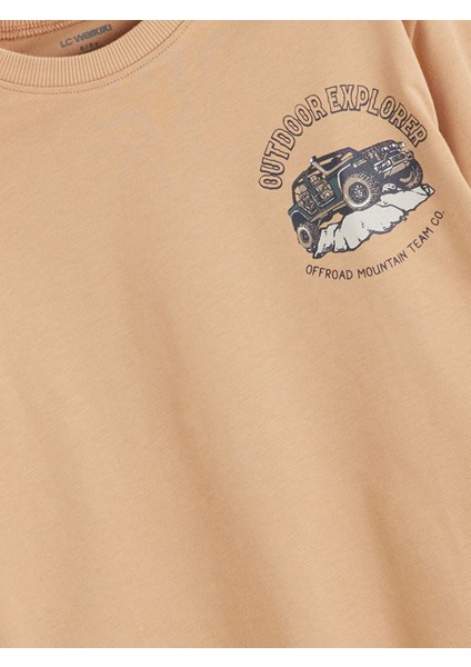 Yeni Sezon Bisiklet Yaka Baskılı Erkek Çocuk Tişört 2'li modelleri