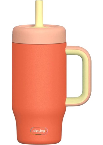 Handlehug Turuncu Çelik Çocuk Tumbler 550 ml