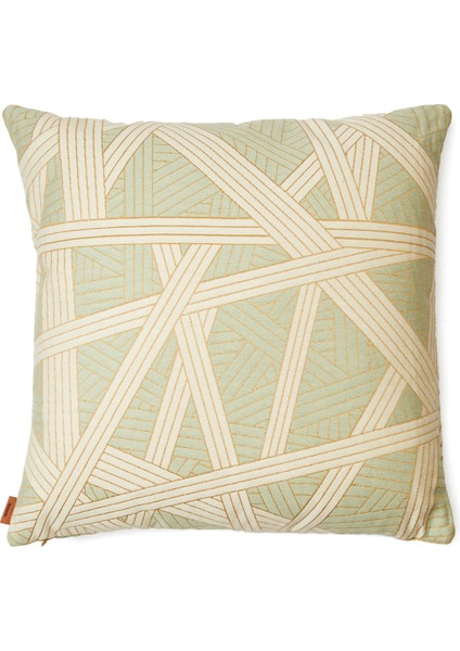 Nastri Cushion Beyaz Yeşil Dekoratif Yastık