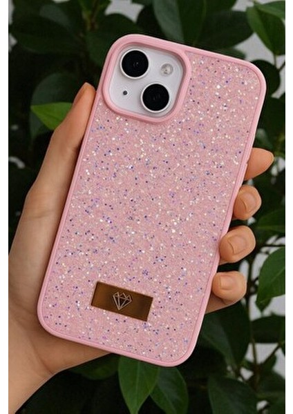 iPhone 13 / 14 / 15 Uyumlu – Elmas Tasarımlı, Pembe Taşlı, Işıltılı Pırlanta Silikon Kılıf indirimleri