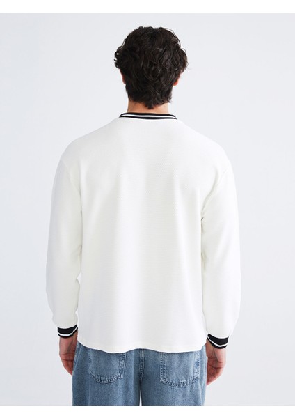 Yeni Sezon V Yaka Uzun Kollu Erkek Sweatshirt fırsatları