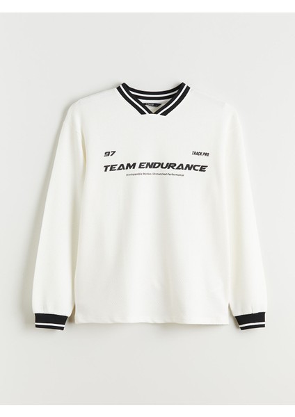 Yeni Sezon V Yaka Uzun Kollu Erkek Sweatshirt indirimleri