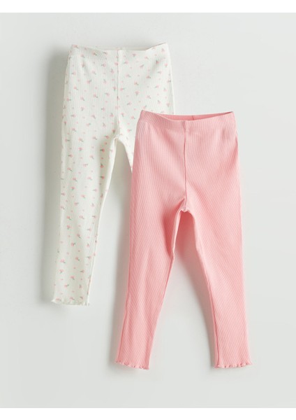 Yeni Sezon Beli Lastikli Kız Çocuk Pijama Alt 2'li