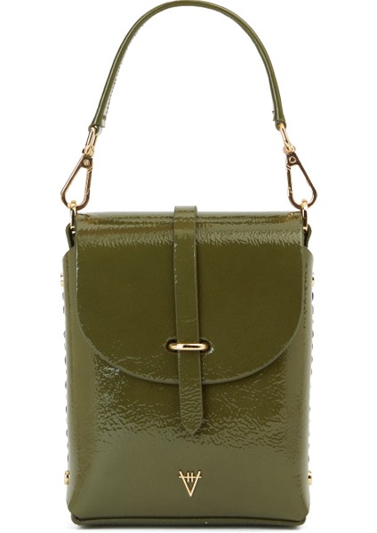 Astrum Koyu Haki Kadın Deri Çanta