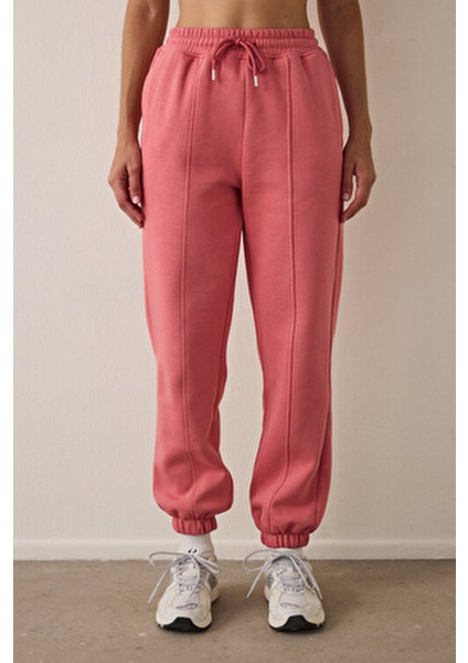 Çöl Gülü Oversize Orta Bel Çift Dikişli Jogger Eşofman Altı fiyatları