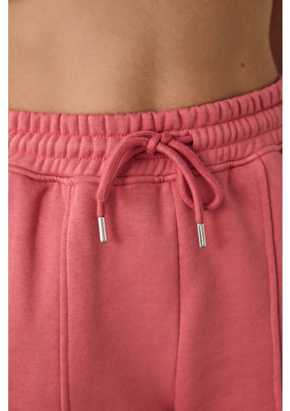 Çöl Gülü Oversize Orta Bel Çift Dikişli Jogger Eşofman Altı fırsatları