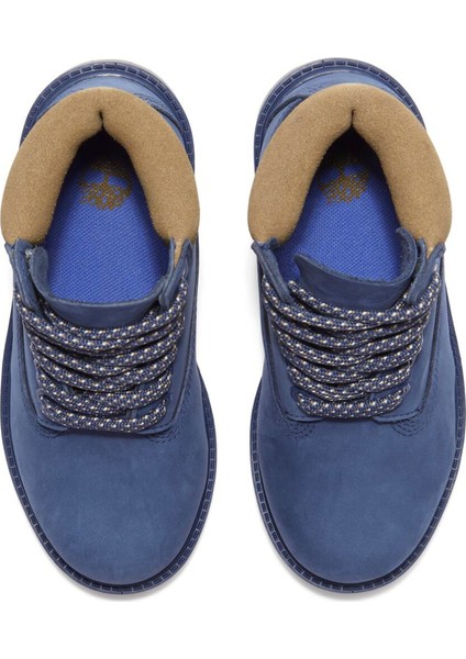 Premium 6 Inch Mavi Çocuk Deri Bot modelleri