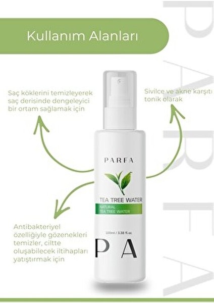 Saf Çay Ağacı Suyu Akne Karşıtı ve Gözenek Sıkılaştırıcı Arındırıcı Tonik %100 Doğal, 100 ml fırsatları