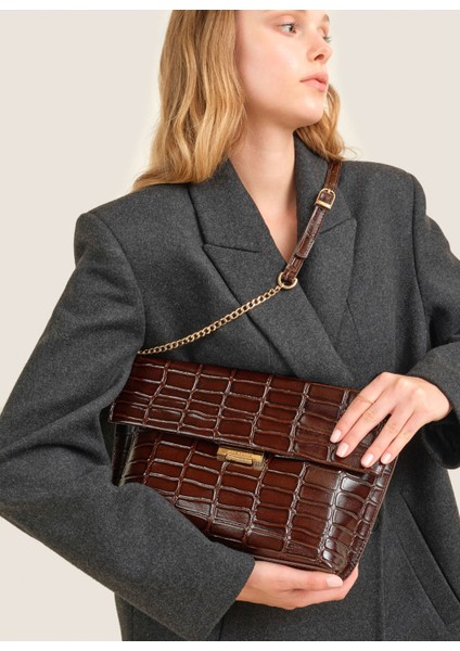 Deri Kahve Kadın Portföy 25FW356 fiyatları