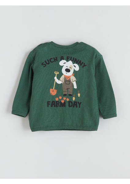 Yeni Sezon Baskılı Erkek Bebek Sweatshirt ve Eşofman Alt 2'li fırsatları