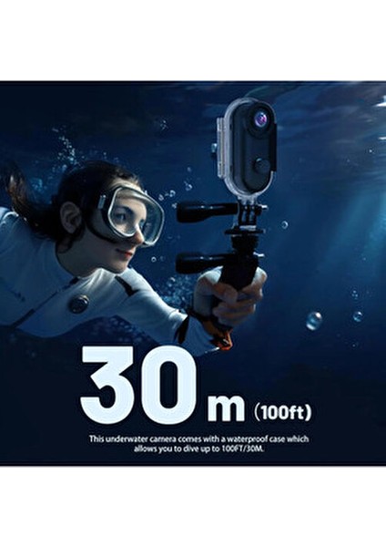 H.264 Full Hd 1080P Mini Aksiyon Kamerası 128GB + Full Aksesuar Seti | Ipx7 Su Geçirmez, Wi-Fi fırsatları