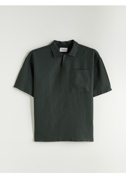 Yeni Sezon Regular Fit Kısa Kollu %100 Keten Erkek Gömlek indirimleri