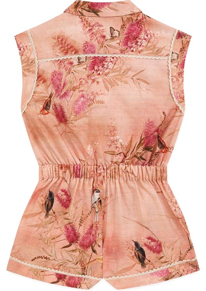 Cascadian Pembe Çiçek Desenli Kız Çocuk Tulum modelleri