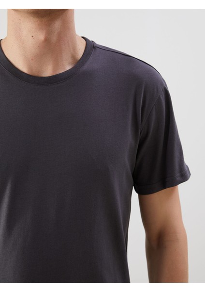 Yeni Sezon Bisiklet Yaka Kısa Kollu Erkek Pijama Üst modelleri