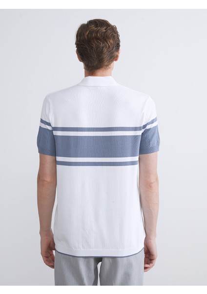 Yeni Sezon Polo Yaka Kısa Kollu Çizgili Erkek Triko Kazak fırsatları
