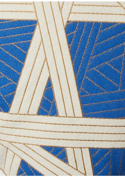 Nastri Mavi Krem Desenli 40X40 Dekoratif Yastık modelleri