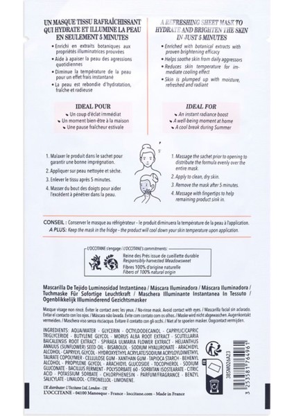 Reine Blanche Aydınlatıcı Kağıt Maske fiyatları