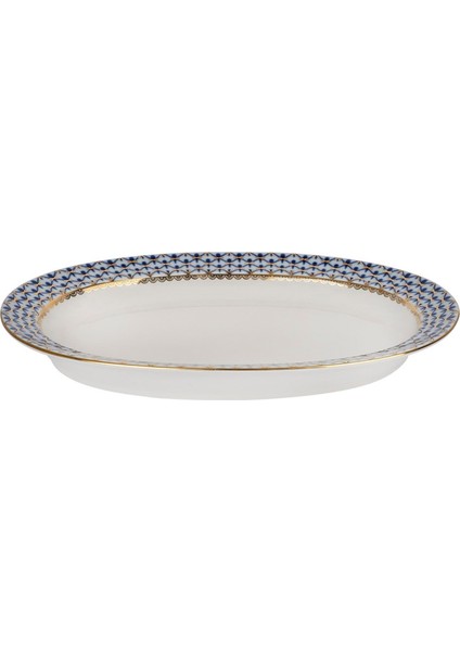 Cobalt Net Mavi Oval Porselen Servislik fiyatları