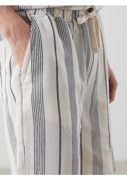 Yeni Sezon Standart Kalıp Çizgili Erkek Şort modelleri