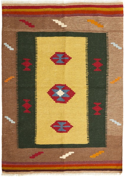 Anadol Uşak El Dokuma Yün Kilim